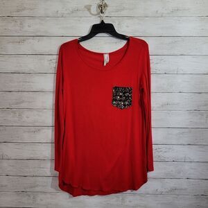 Boutique Brand Sequin Pocket Blouse Size Medium